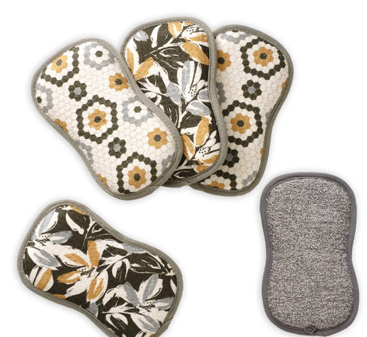 Leaf Tiles Reusable Scrubbies Set of 4