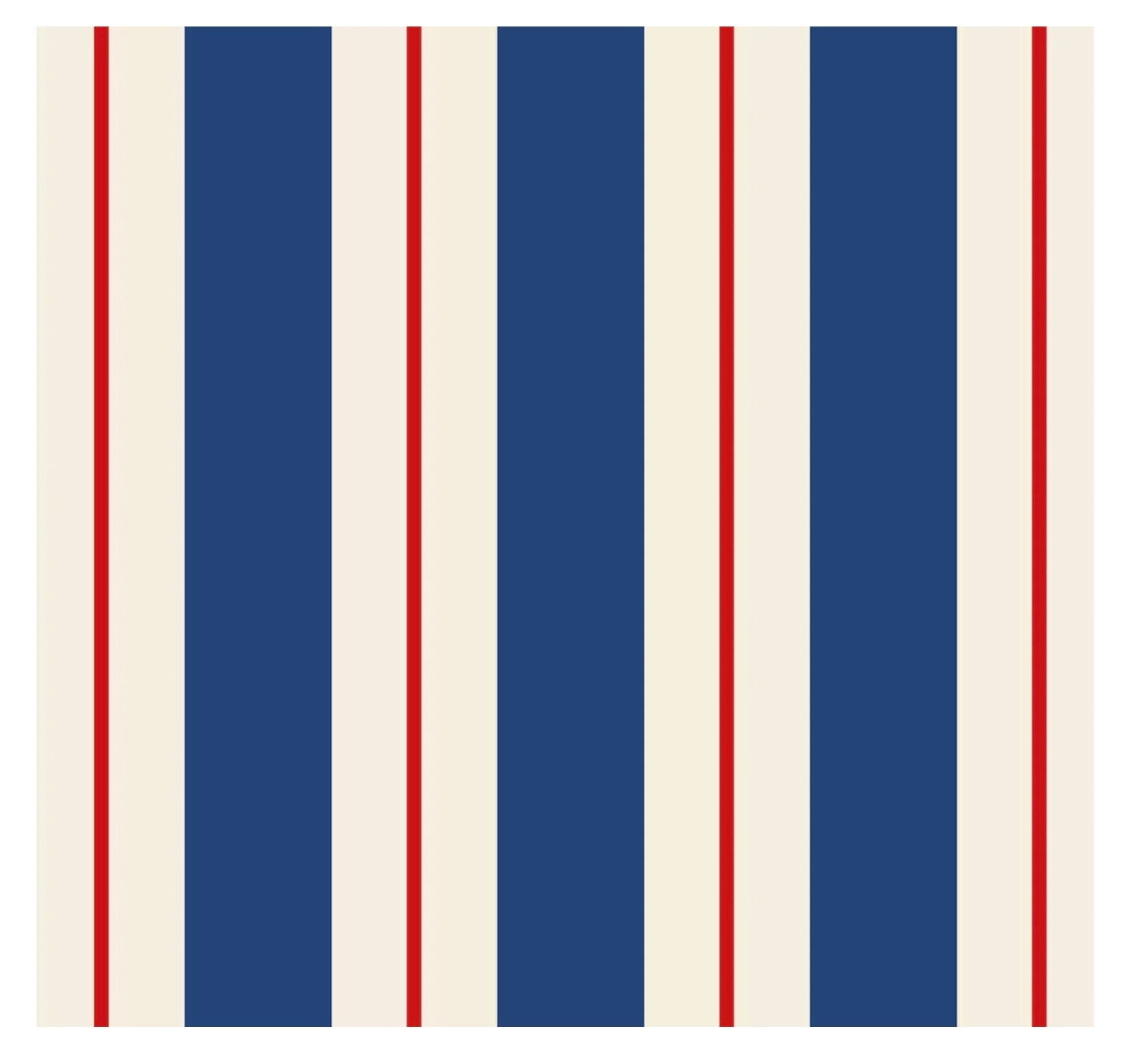 Navy and Red Stripe Paper Cocktail Napkin