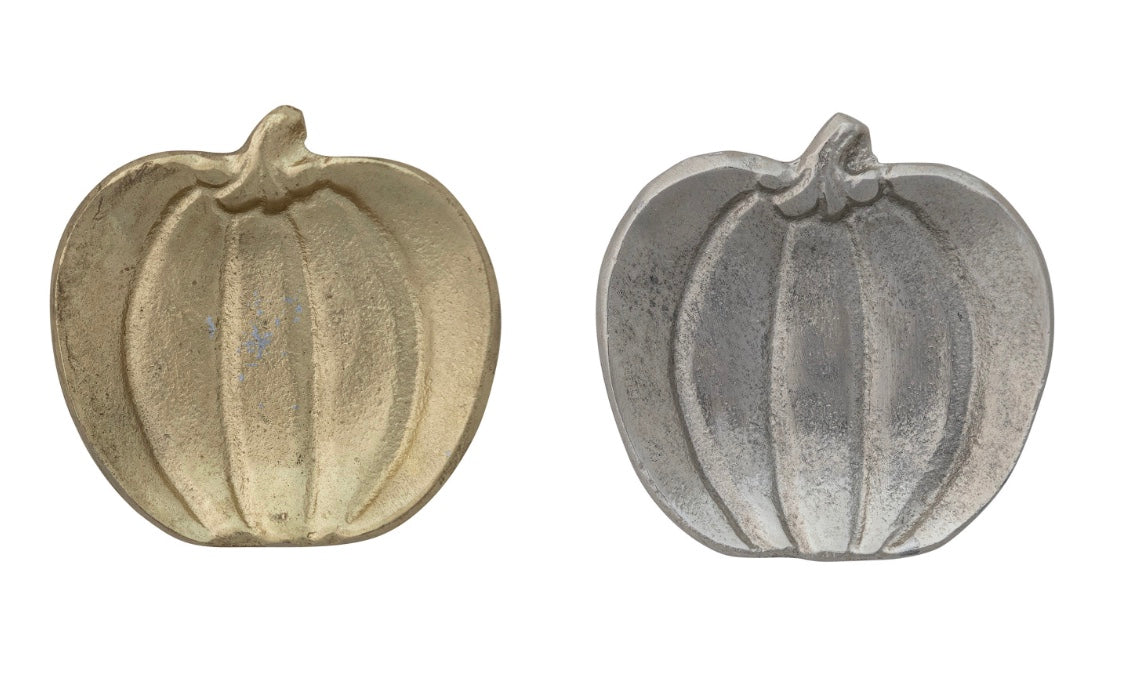 Cast Iron Aluminum Pumpkin Dishes 2 Colors