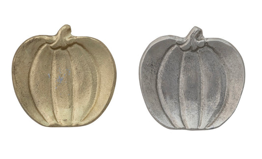 Cast Iron Aluminum Pumpkin Dishes 2 Colors