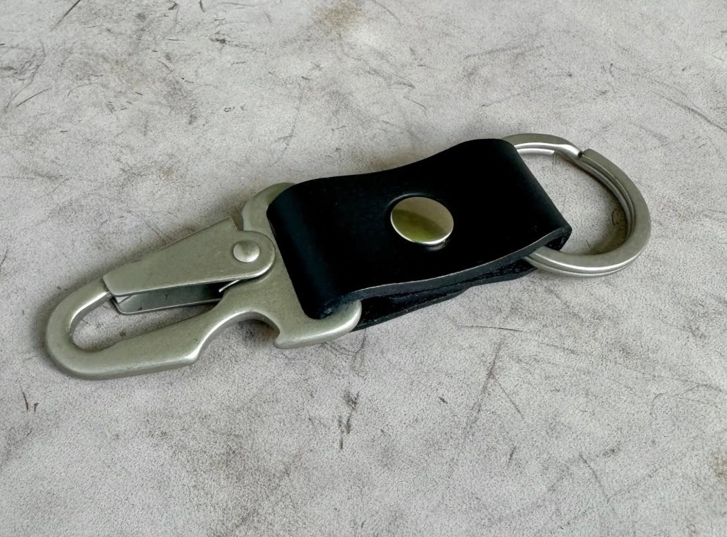 Leather Bottle Opener Keychain 3 Colors Blue, Brown, Black