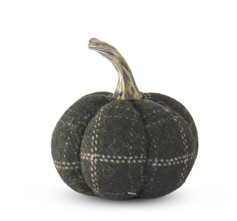 Green Plaid Pumpkin