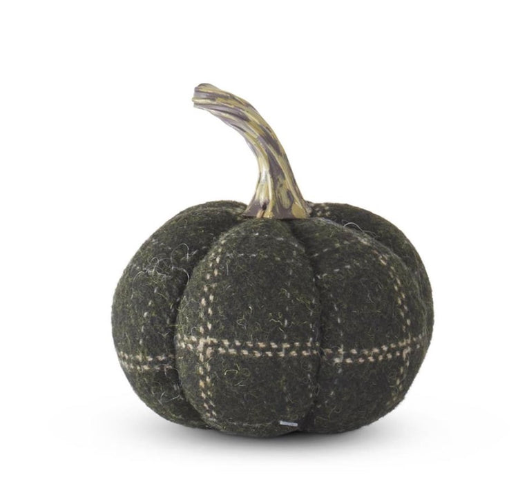 Green Plaid Pumpkin