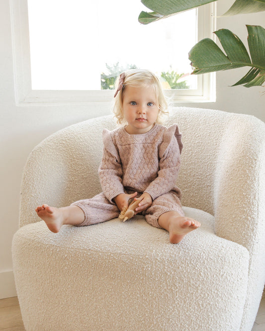 Quincy Mae Long Sleeve Mira Knit Romper