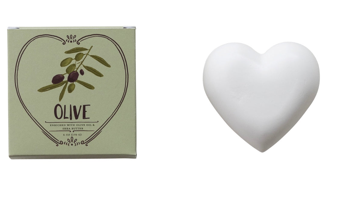 Olive Oil Heart Shaped Soap