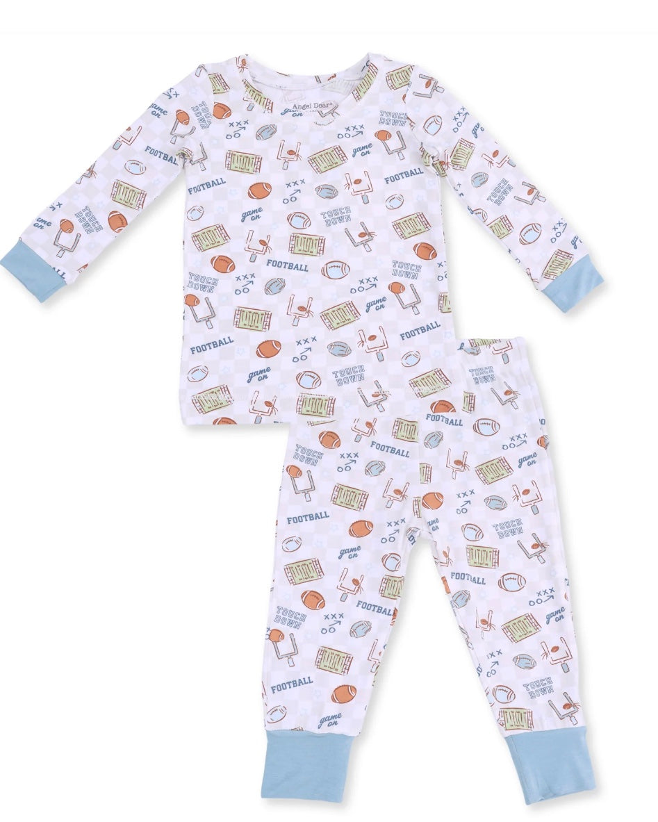 Football Check Long Sleeve Loungewear Set