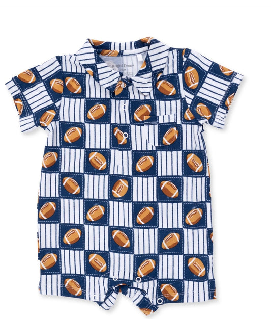 Football Patchwork Polo Shortie Romper