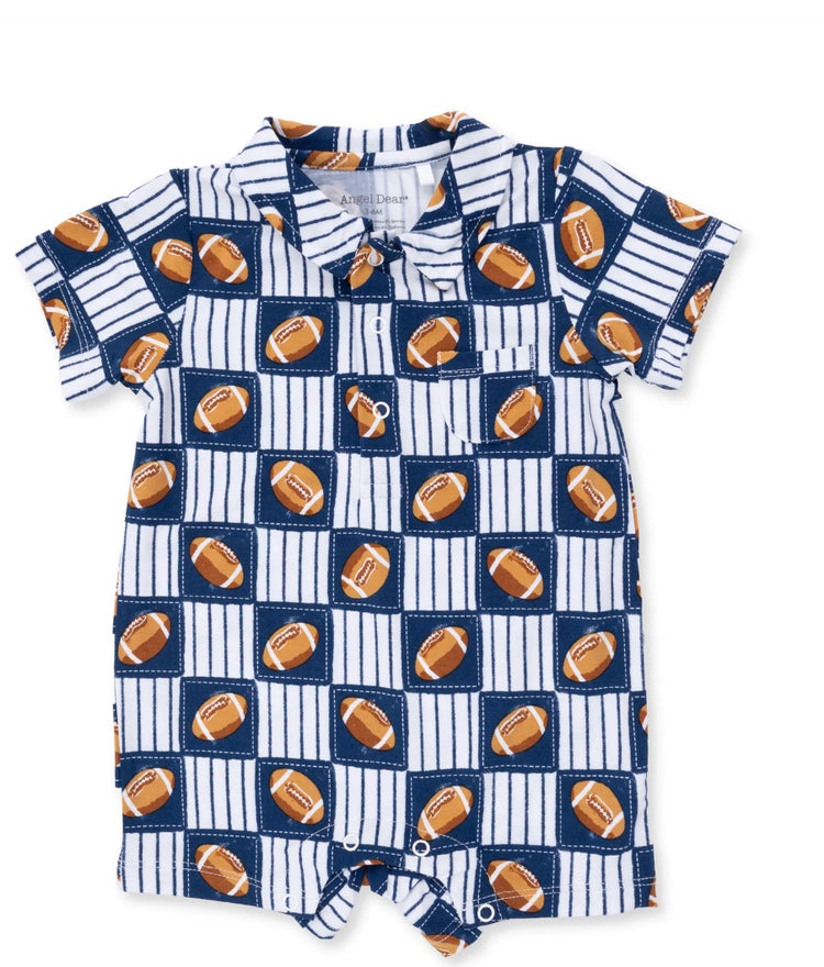 Football Patchwork Polo Shortie Romper