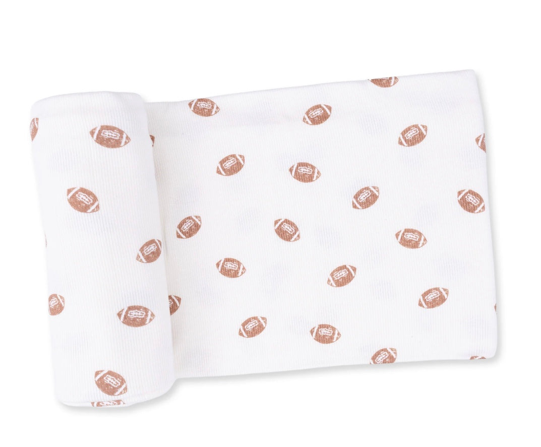 Mini Footballs Swaddle Blanket