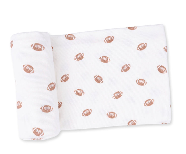 Mini Footballs Swaddle Blanket