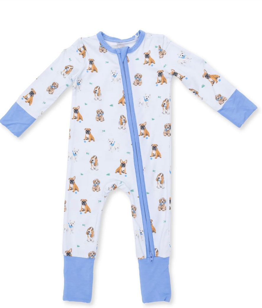 Bestie Dogs Blue Convertible Romper