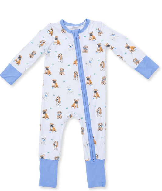 Bestie Dogs Blue Convertible Romper