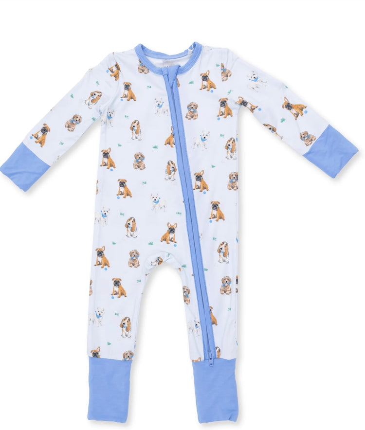 Bestie Dogs Blue Convertible Romper