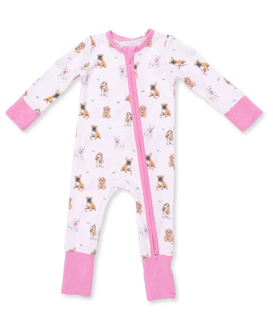 Bestie Dogs Pink Convertible Romper