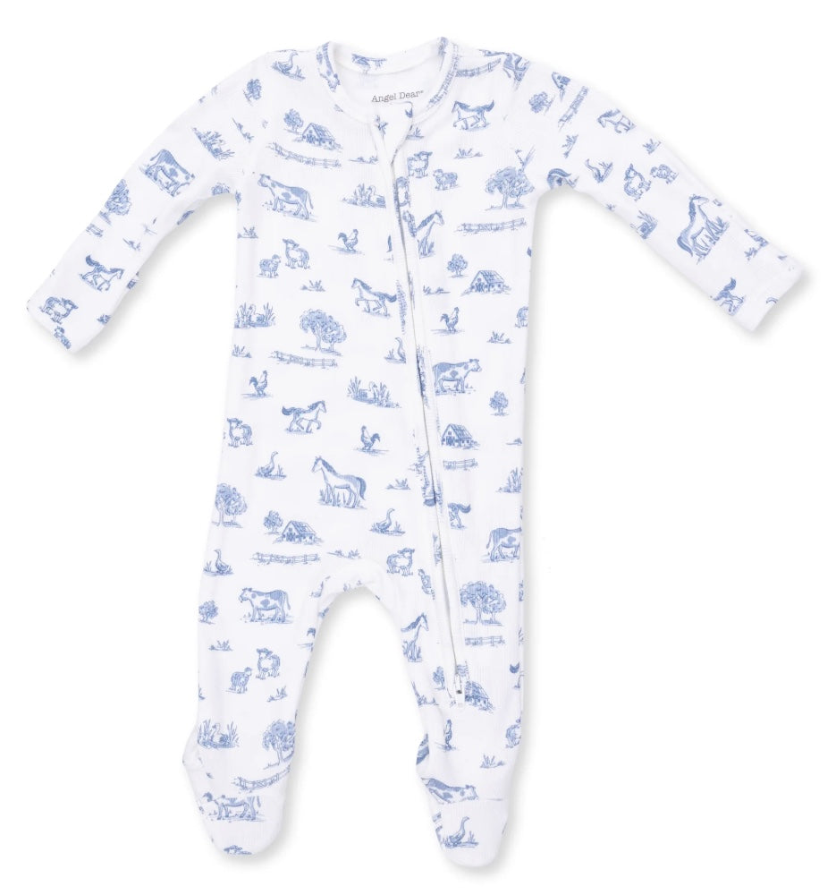 Farm Friends 2 Way Zipper Footie