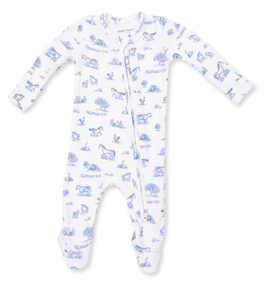 Farm Friends 2 Way Zipper Footie