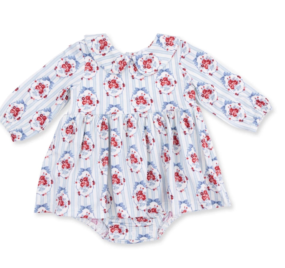 Long Sleeve Bubble With Peter Pan Collar and Skirt