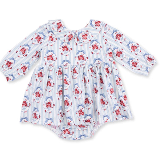Long Sleeve Bubble With Peter Pan Collar and Skirt