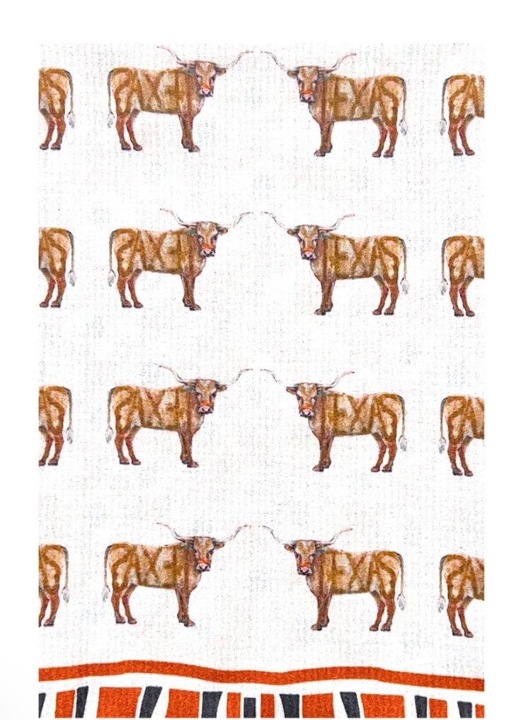 Game Day Longhorn Tea Towel