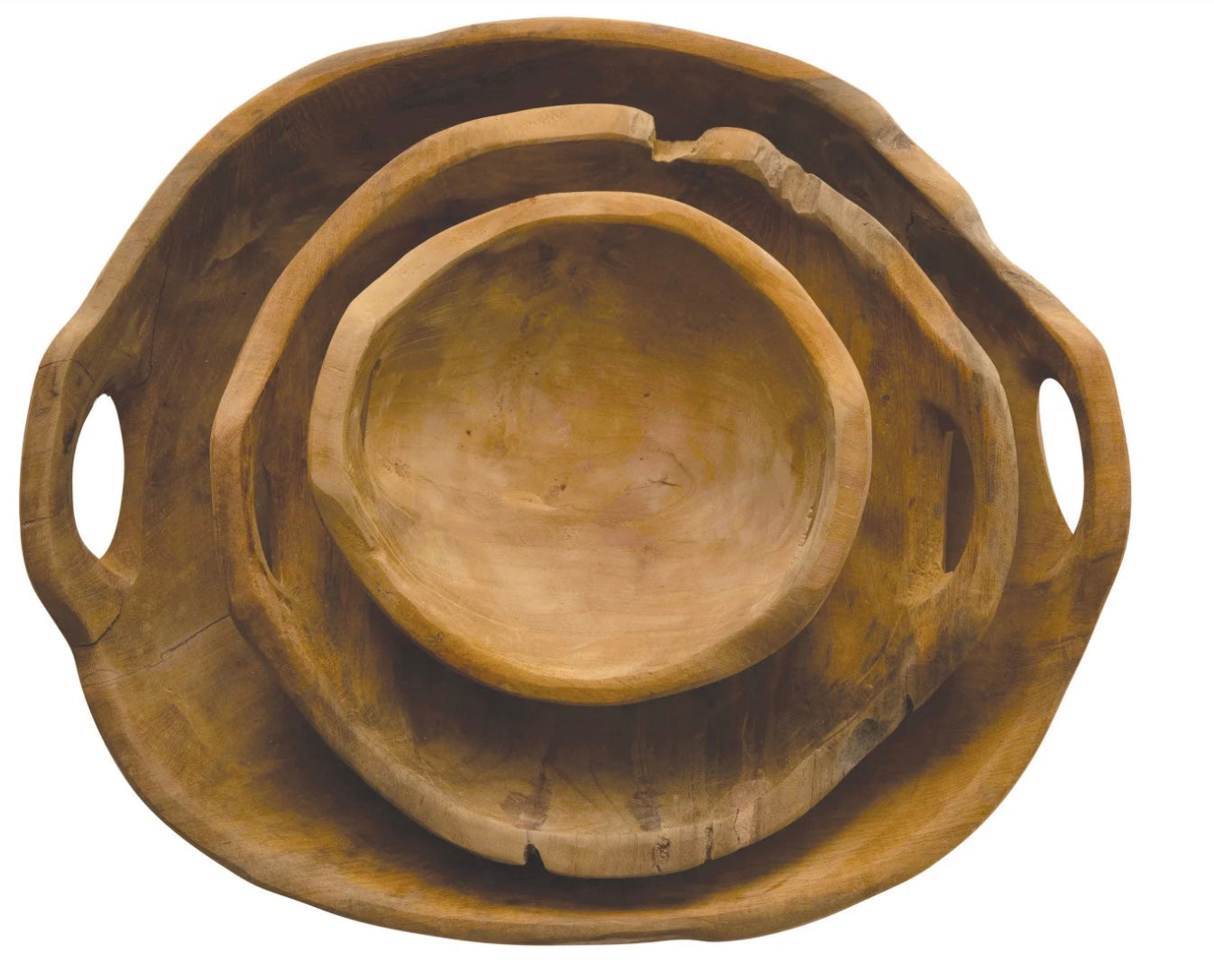 Teakwood Decorative Bowls 3 Sizes
