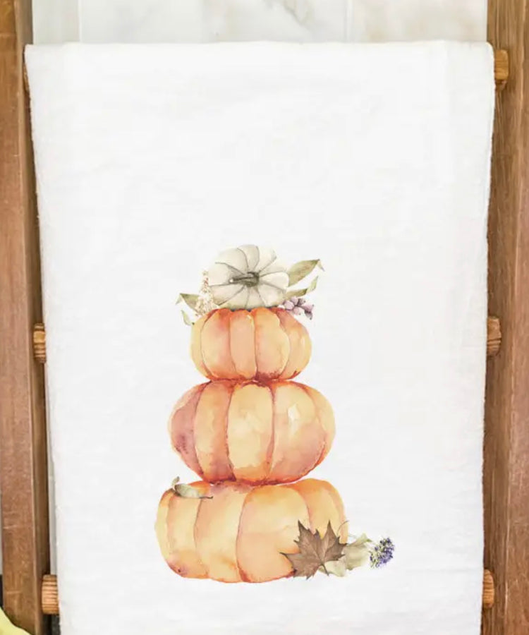 Pumpkin Stack Tea Towel