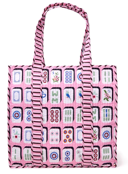 Mahjong Reversible Quilted Tote Bag