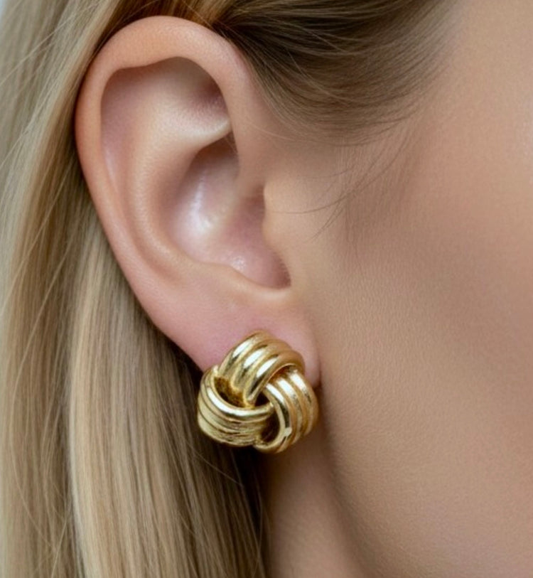 Knotty Gold Earrings
