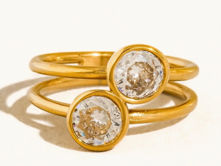 Double CZ Ring