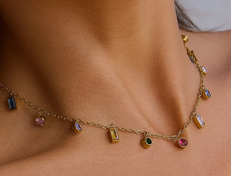 Mulitcolor Charm Necklace