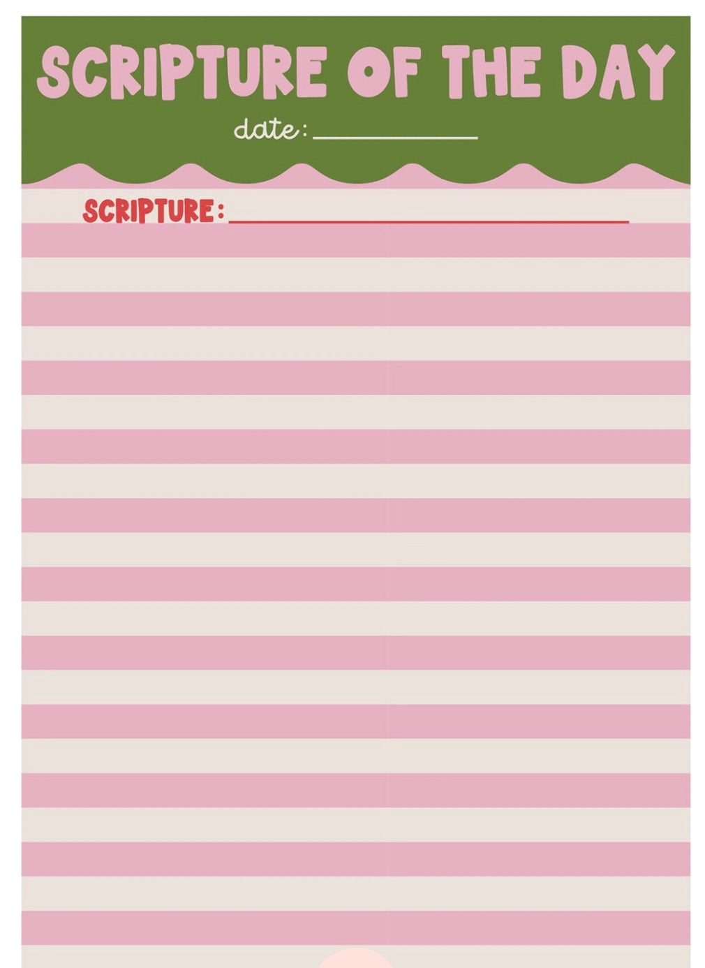 Scripture of The Day Notepad