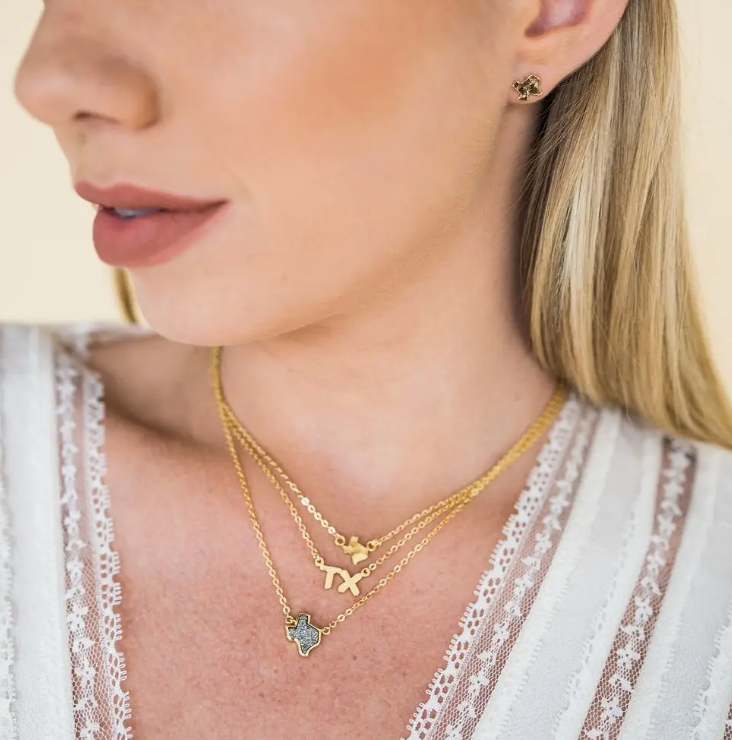 Texas Mini Gold Necklace