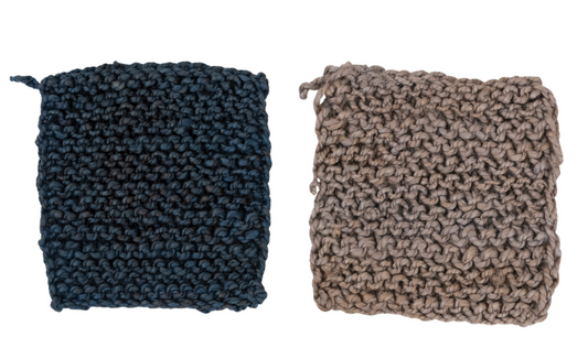 Jute Crocheted Pot Holder 2 Colors