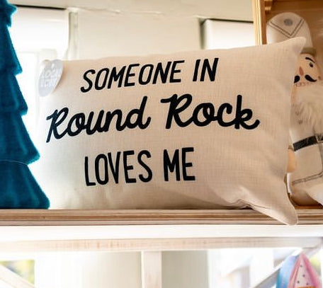 Someone in Round Rock Loves Me Lumbar Pillow