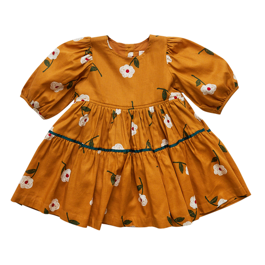 Pink Chicken Eileen Bubble Gold Flower/Maribelle Dress Gold Flower