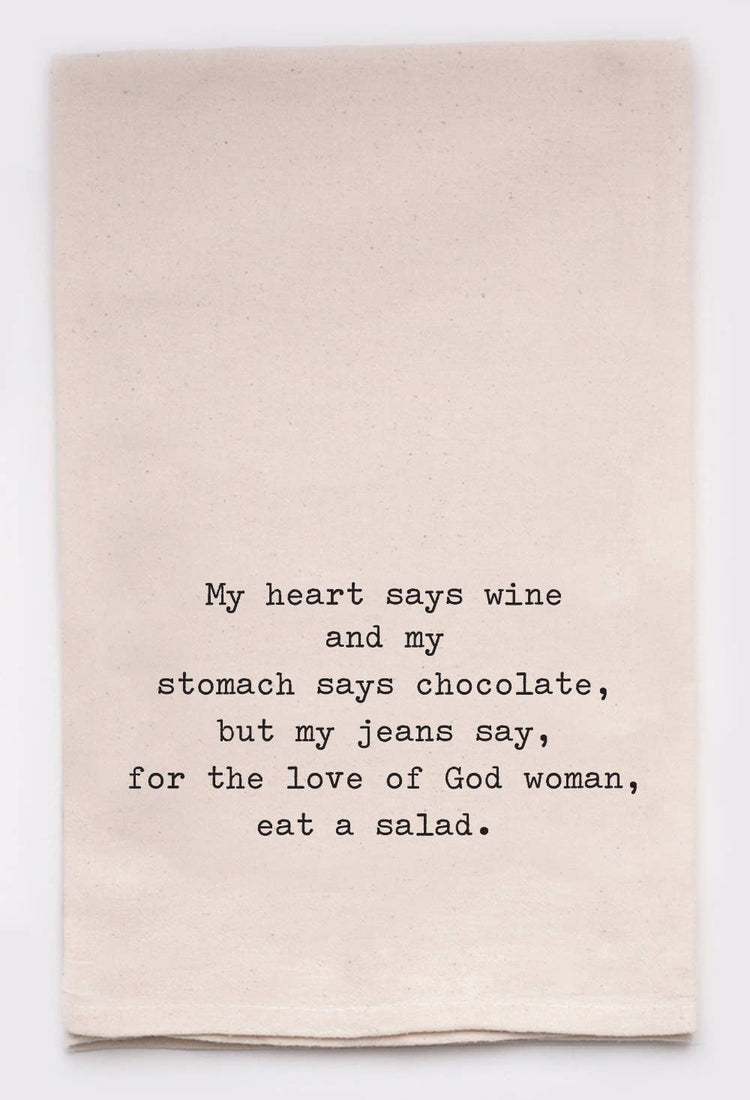 Eat A Salad witty, sassy, and funny Kitchen Tea Towel