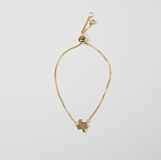 Texas Druzy Bracelet in Rose Gold
