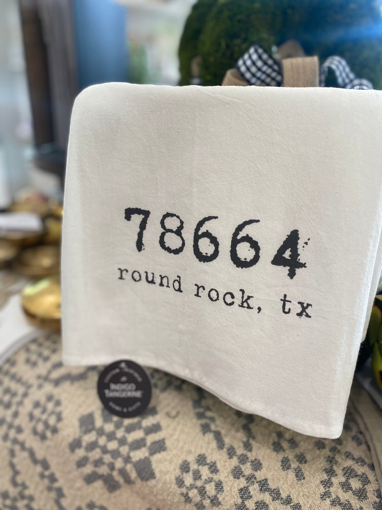 Round Rock Zip Code Dish Towel