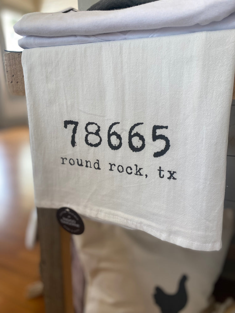Round Rock Zip Code Dish Towel